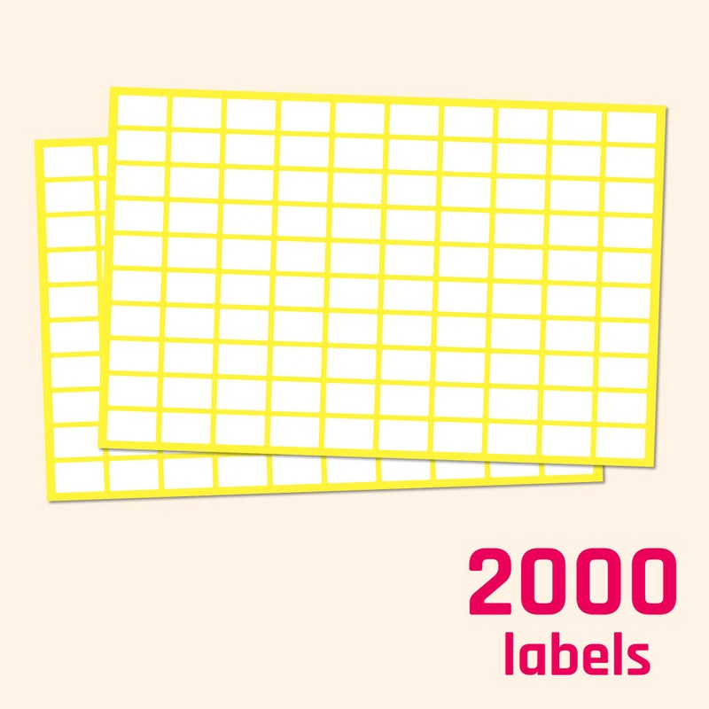 TownStix 0.5" x 0.3", 2000 Pack - Small Price Stickers, White Label Stickers to Write On - Image 4